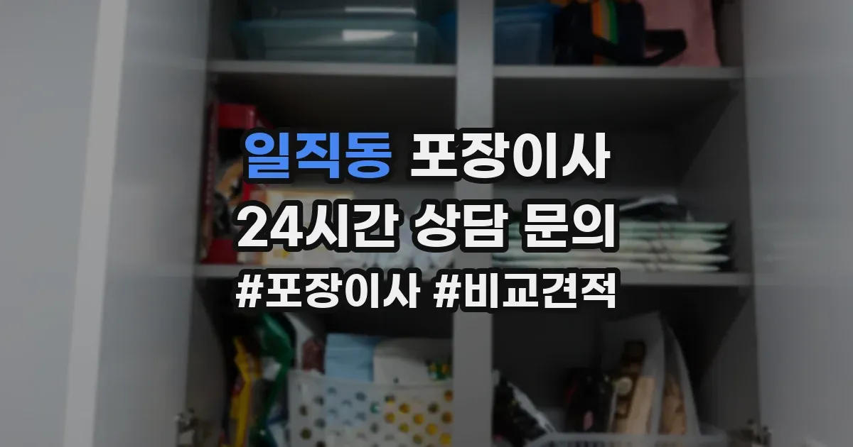 일직동 포장이사