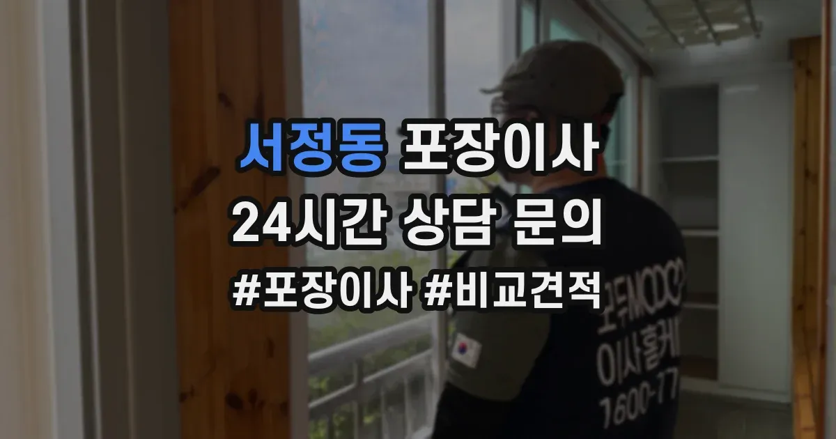 서정동 포장이사