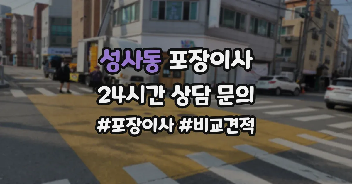 성사동 포장이사