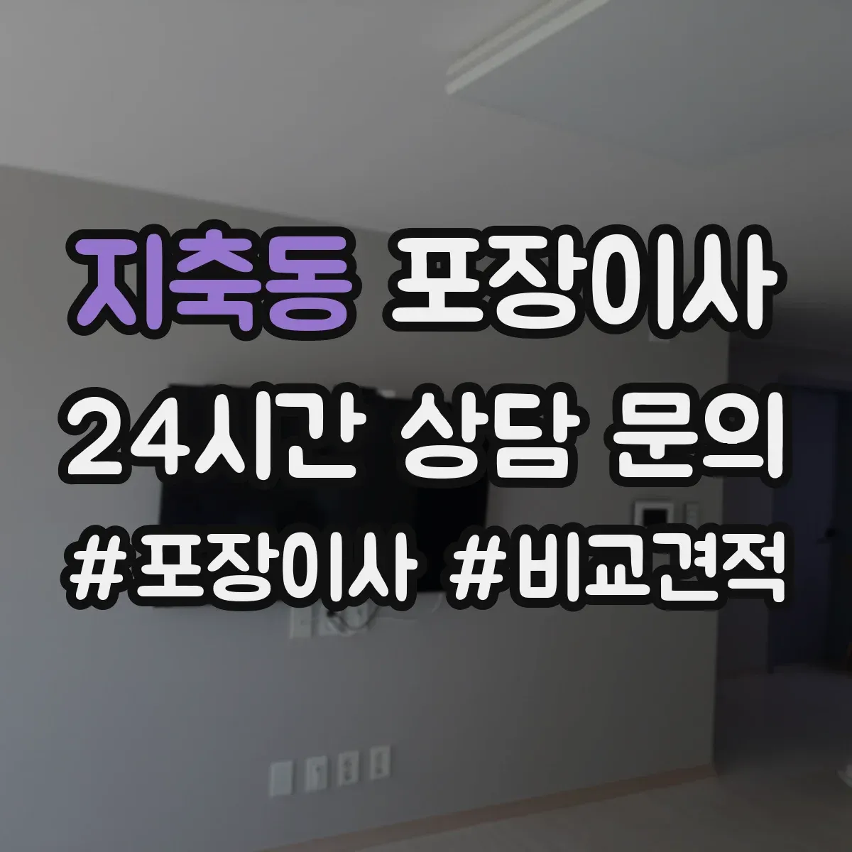 지축동 포장이사