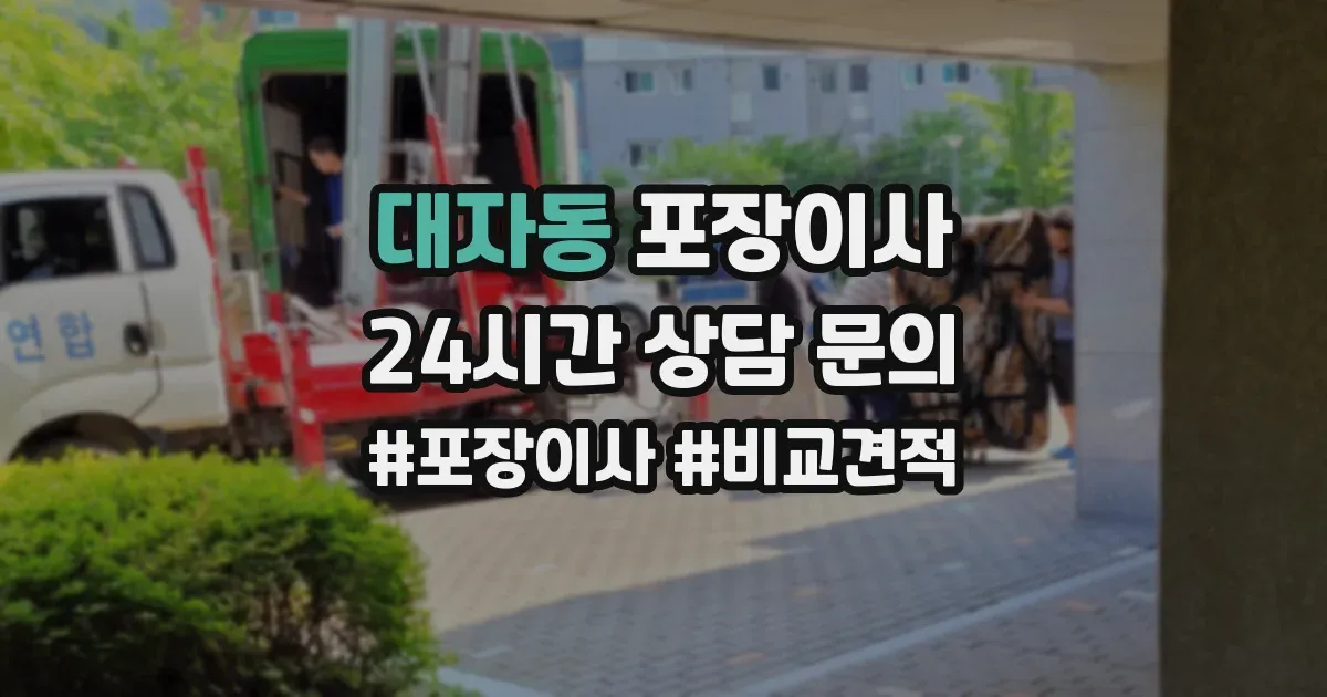 대자동 포장이사