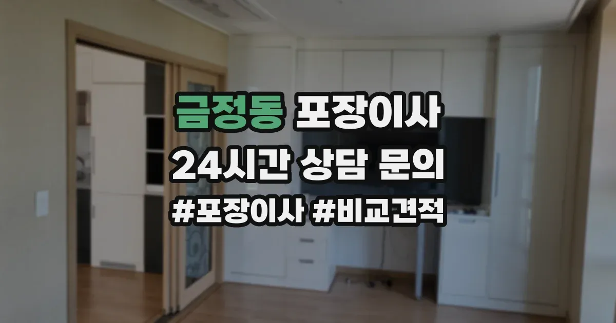 금정동 포장이사