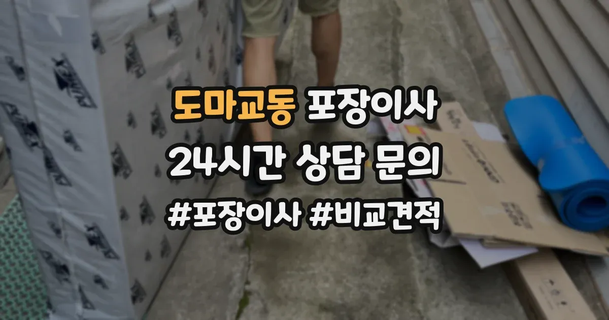 도마교동 포장이사