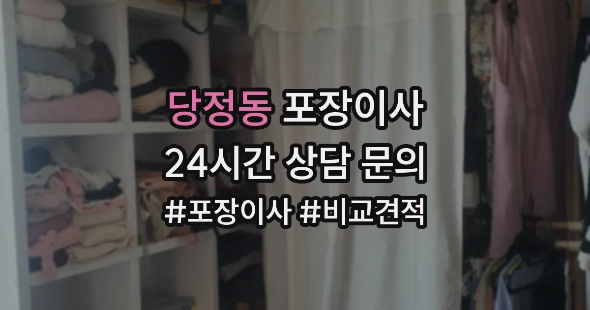 당정동 포장이사