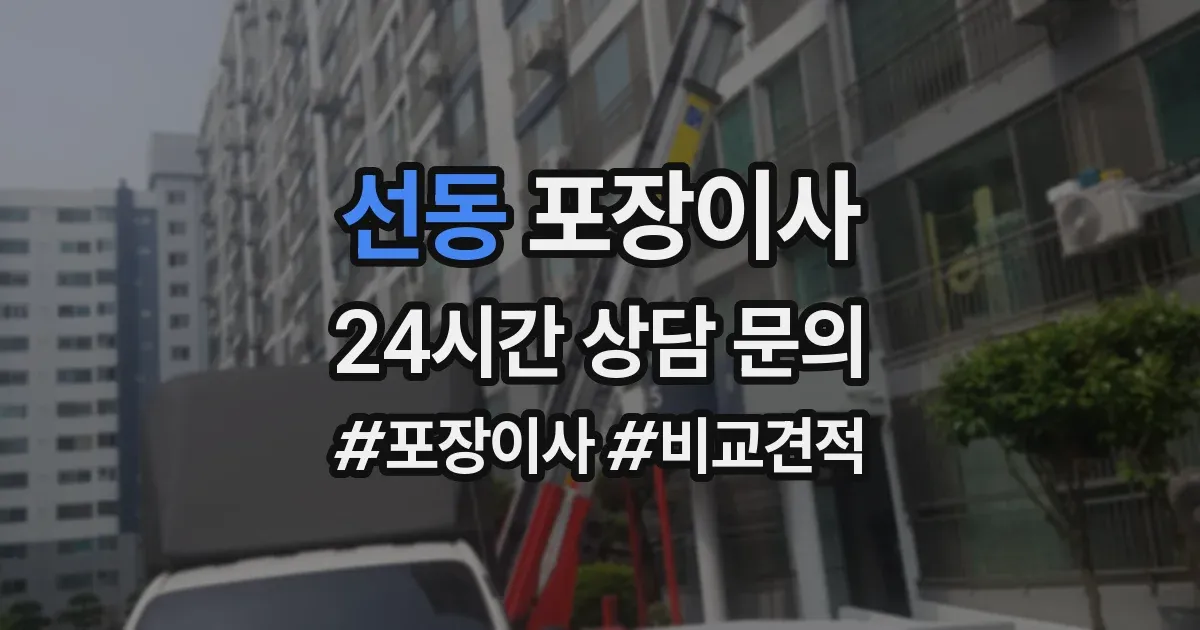 선동 포장이사