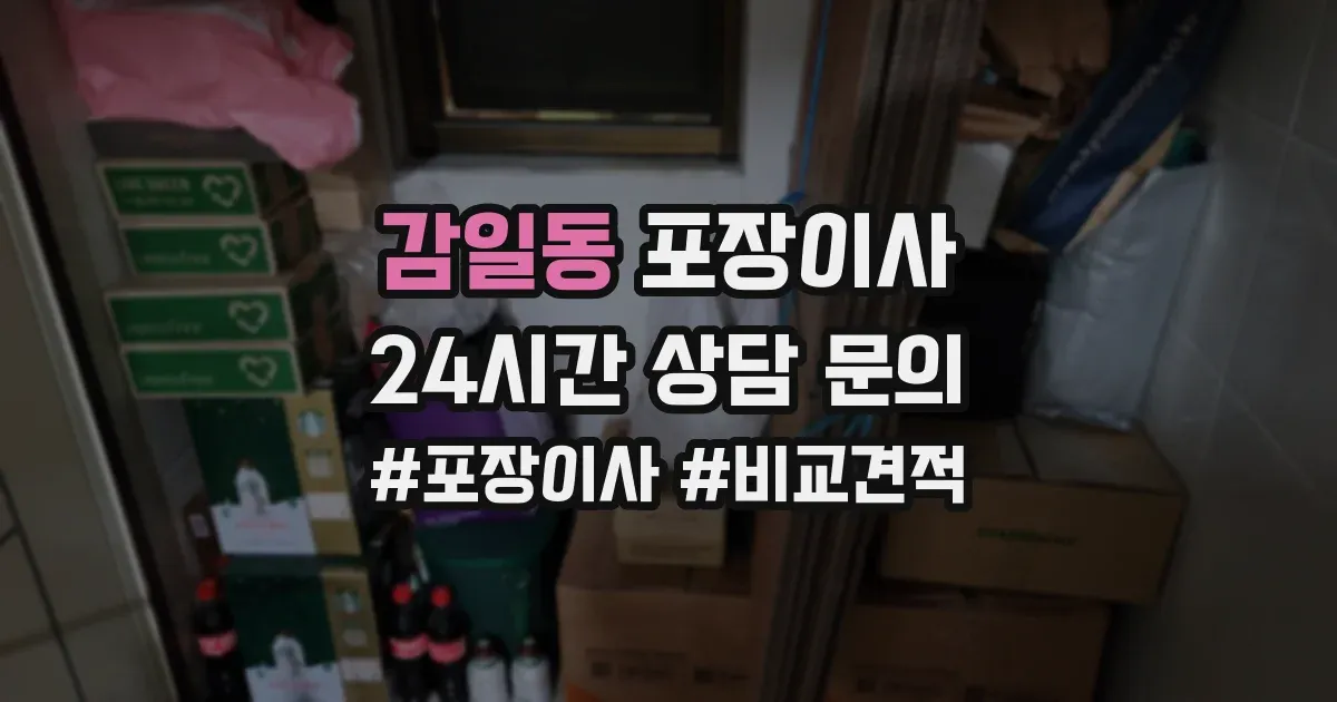 감일동 포장이사