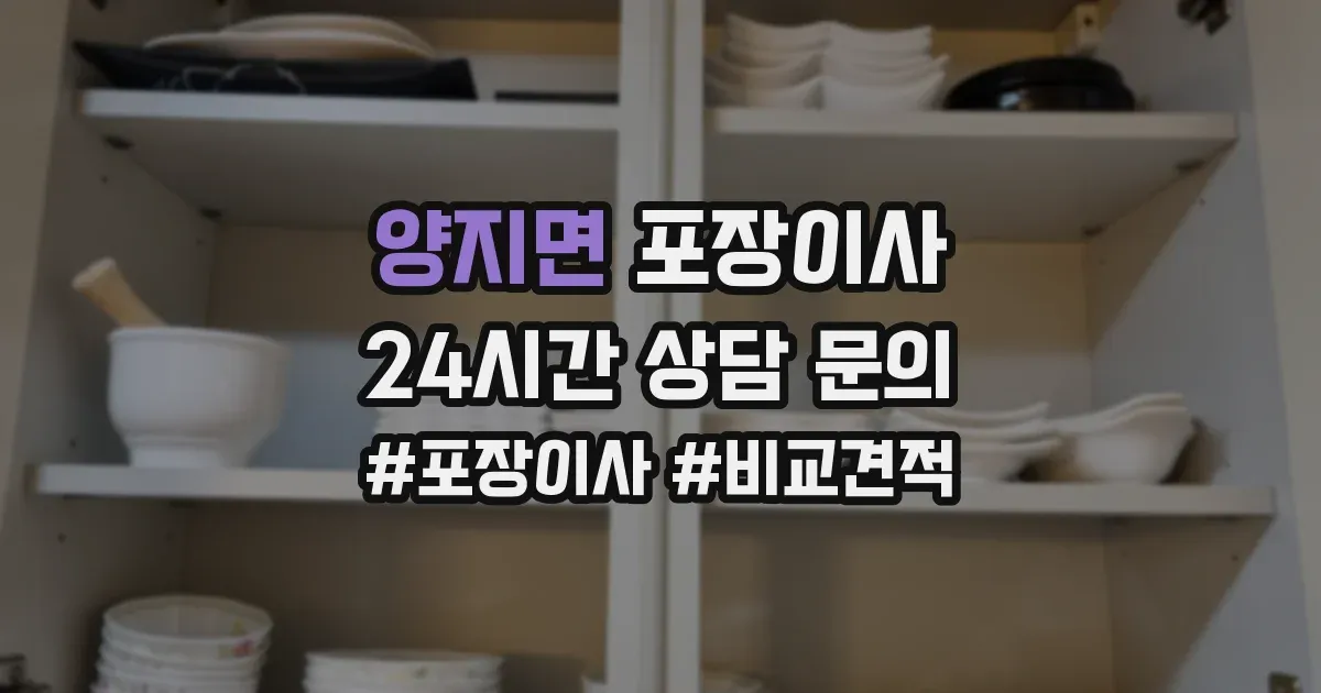 양지면 포장이사