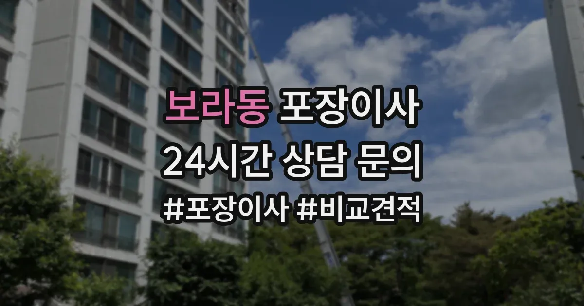 보라동 포장이사