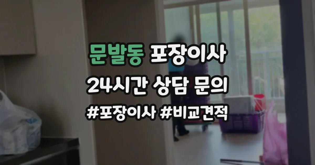 문발동 포장이사