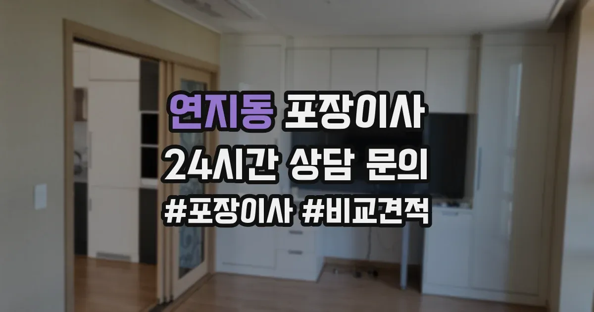 연지동 포장이사