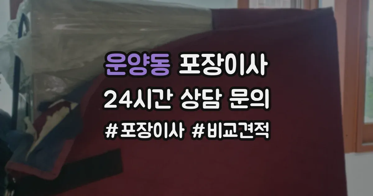 운양동 포장이사
