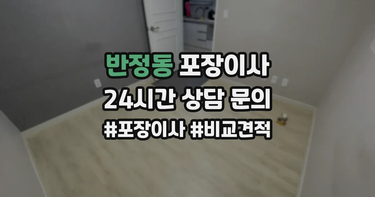 반정동 포장이사