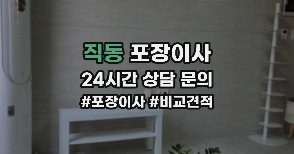 직동 포장이사