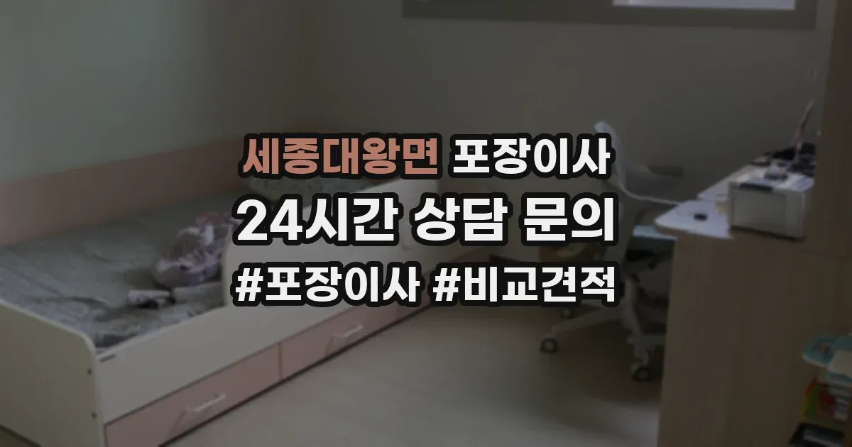 세종대왕면 포장이사