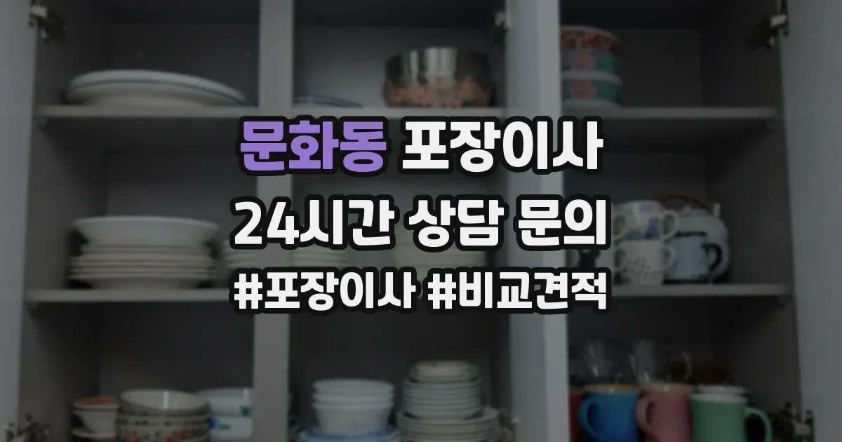 문화동 포장이사