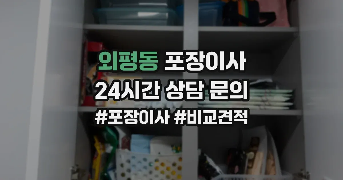 외평동 포장이사