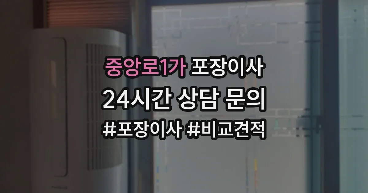 중앙로1가 포장이사