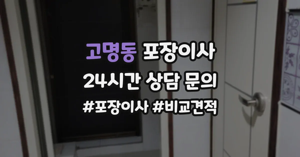 고명동 포장이사