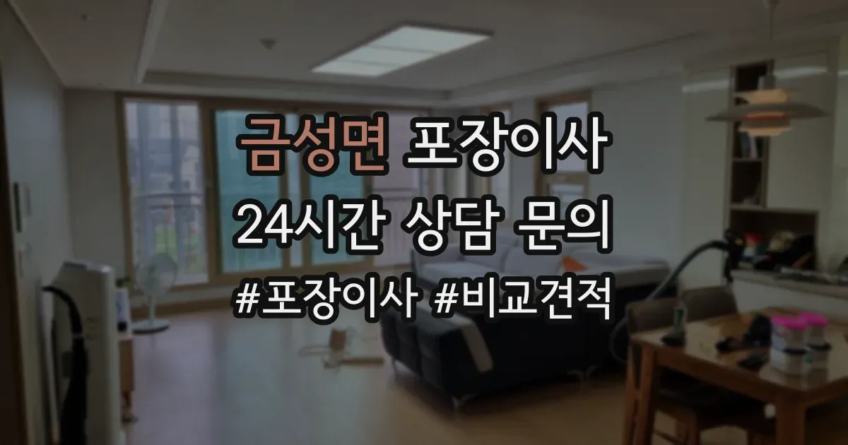 금성면 포장이사