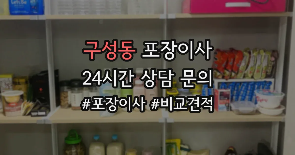 구성동 포장이사