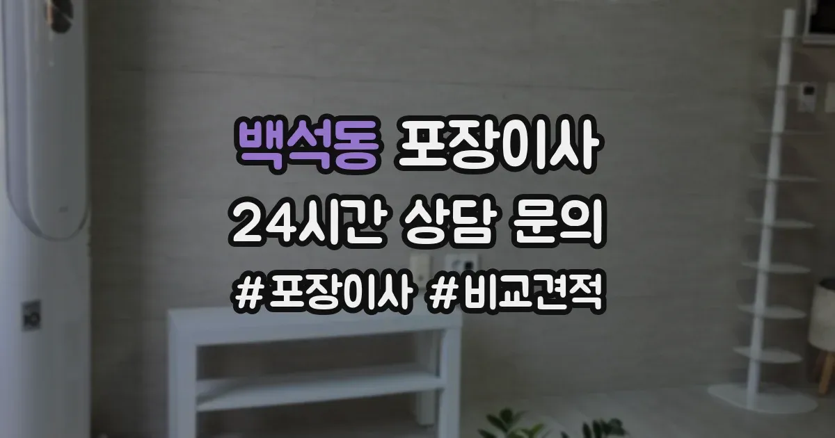 백석동 포장이사