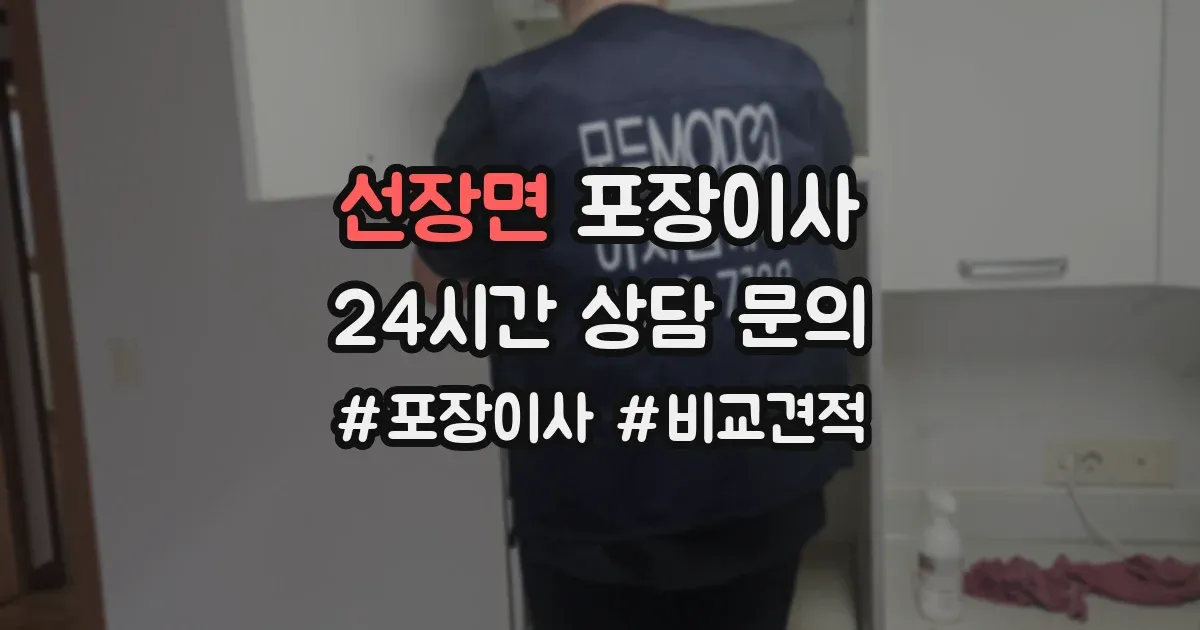 선장면 포장이사