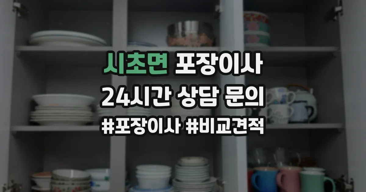 시초면 포장이사