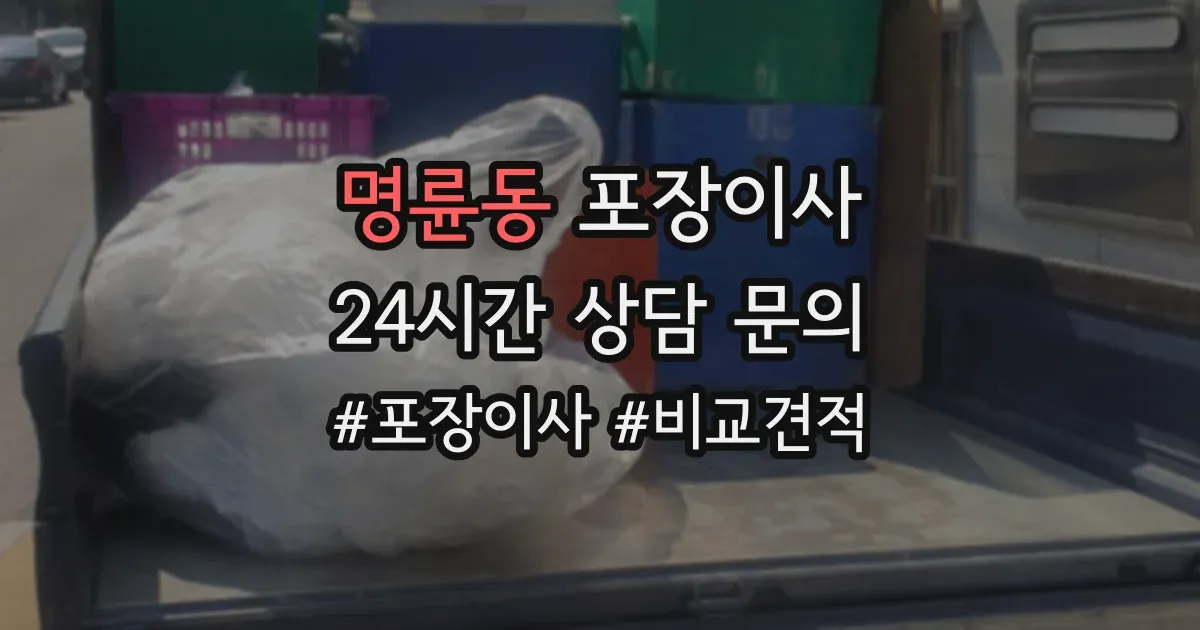 명륜동 포장이사