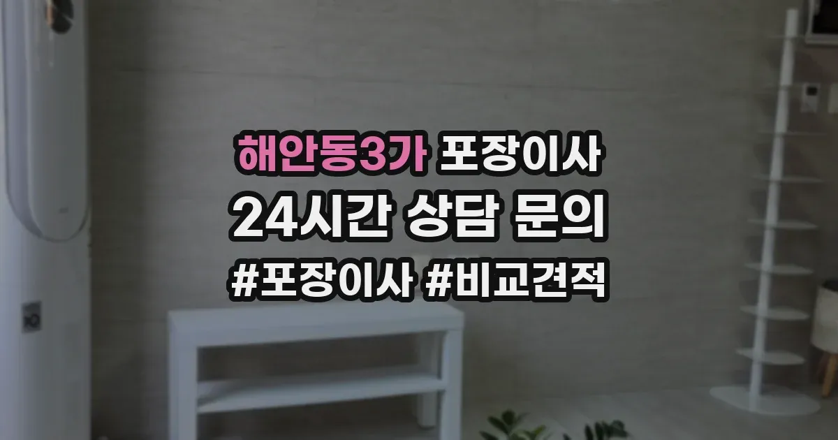 해안동3가 포장이사
