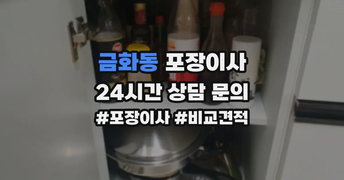 금화동 포장이사