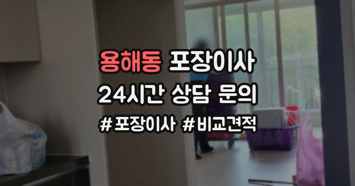 용해동 포장이사
