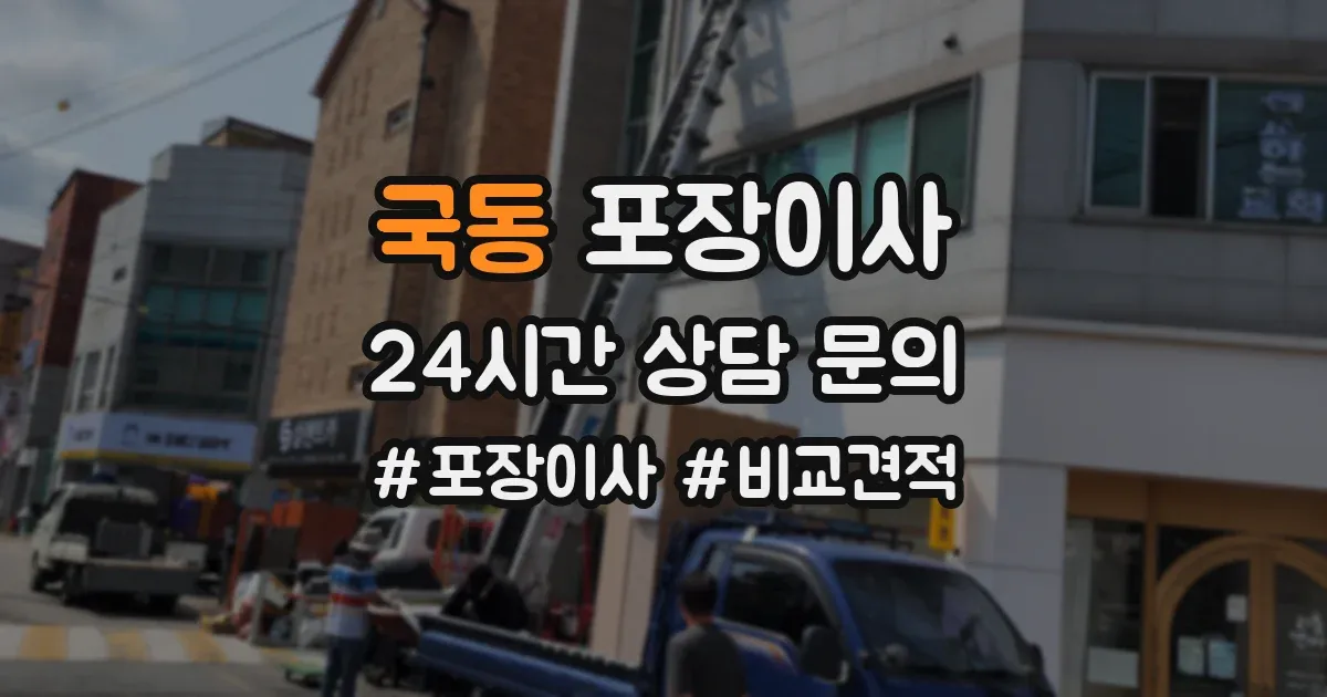 국동 포장이사