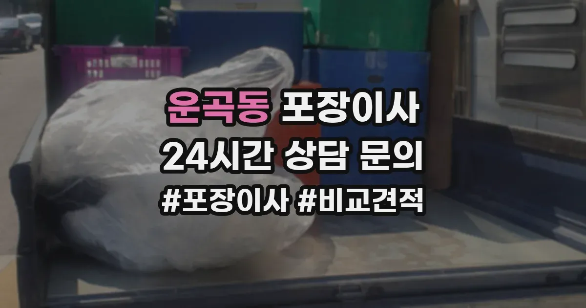 운곡동 포장이사