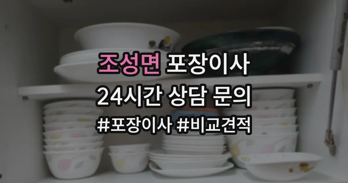 조성면 포장이사