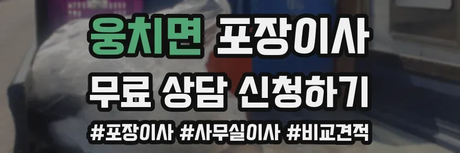 웅치면 포장이사
