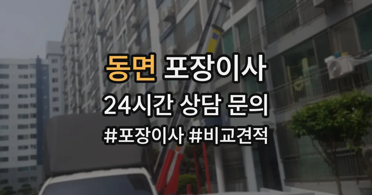 동면 포장이사