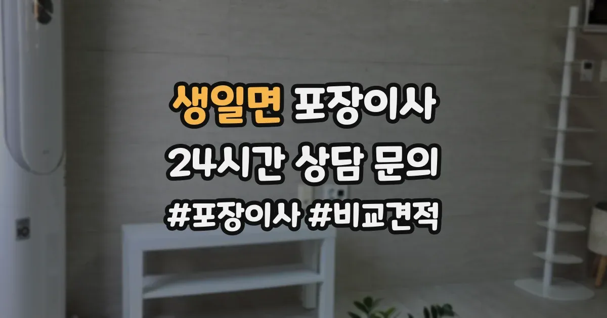 생일면 포장이사