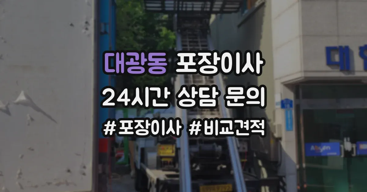 대광동 포장이사
