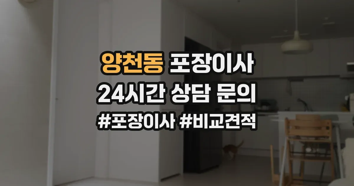양천동 포장이사