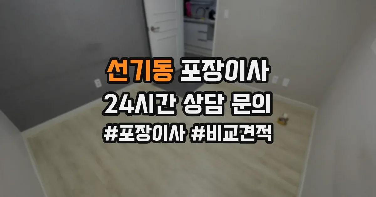 선기동 포장이사