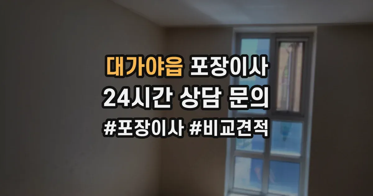 대가야읍 포장이사