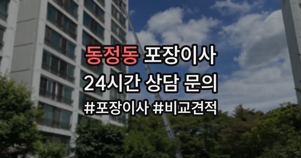 동정동 포장이사