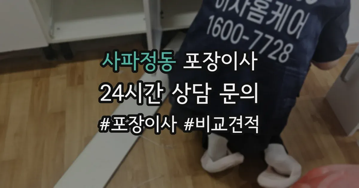 사파정동 포장이사