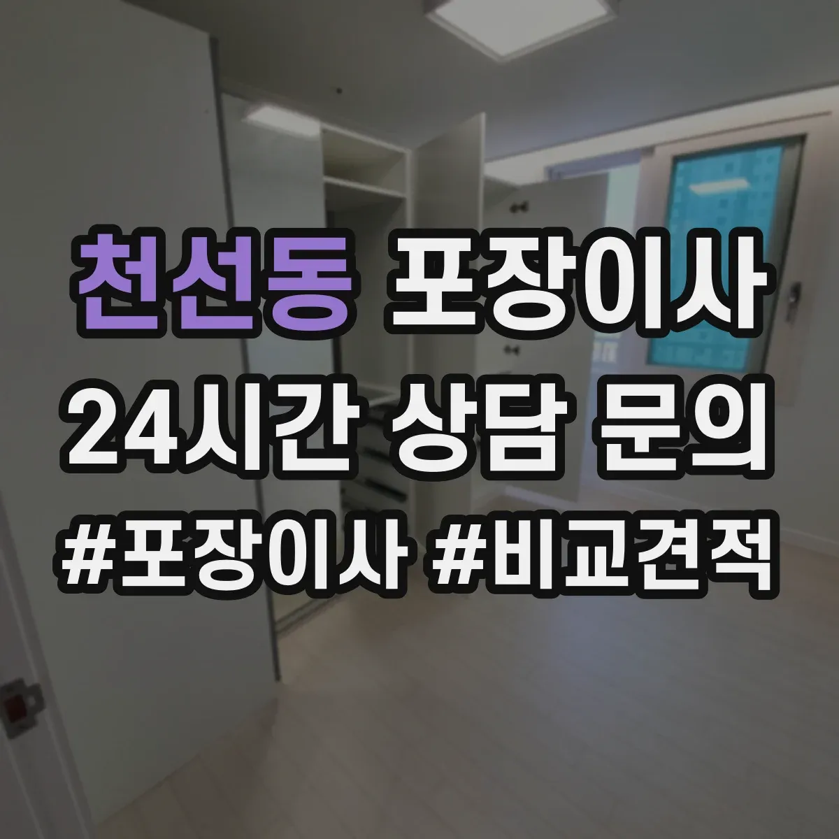 천선동 포장이사