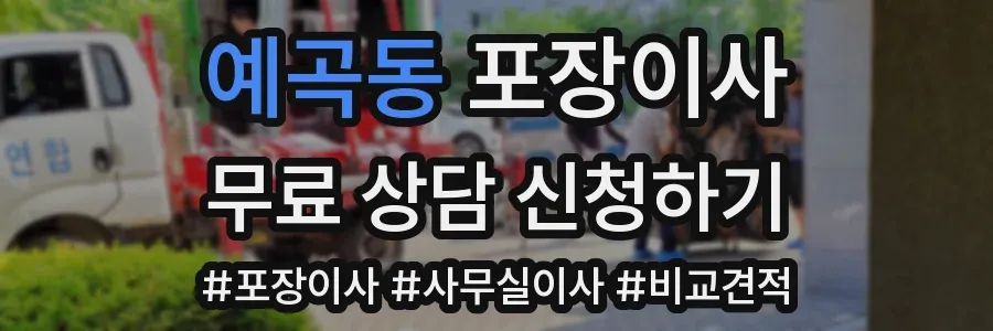 예곡동 포장이사