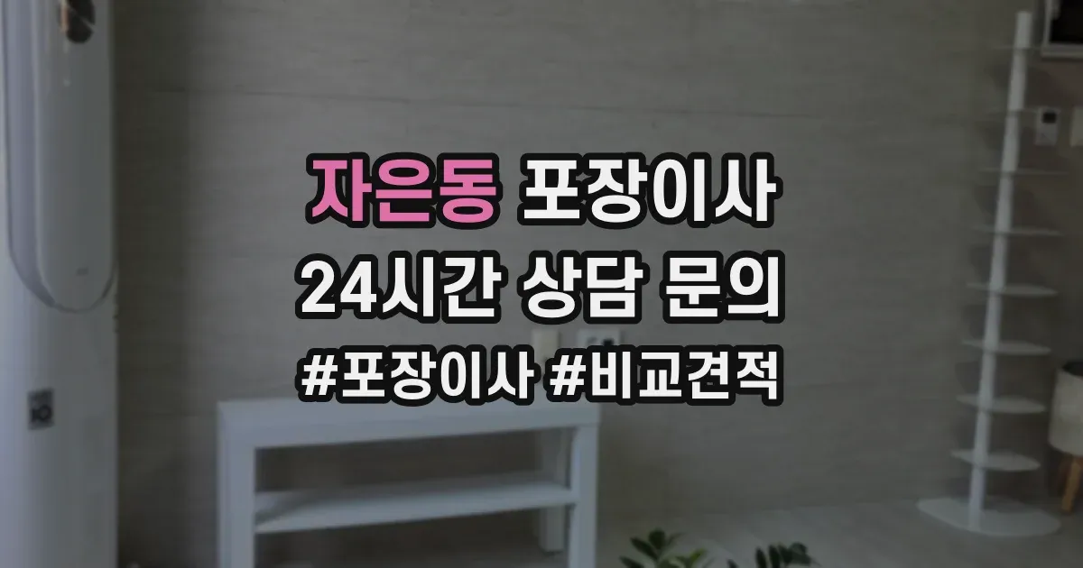 자은동 포장이사