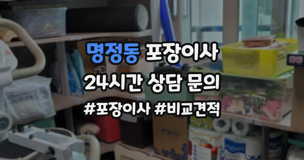 명정동 포장이사