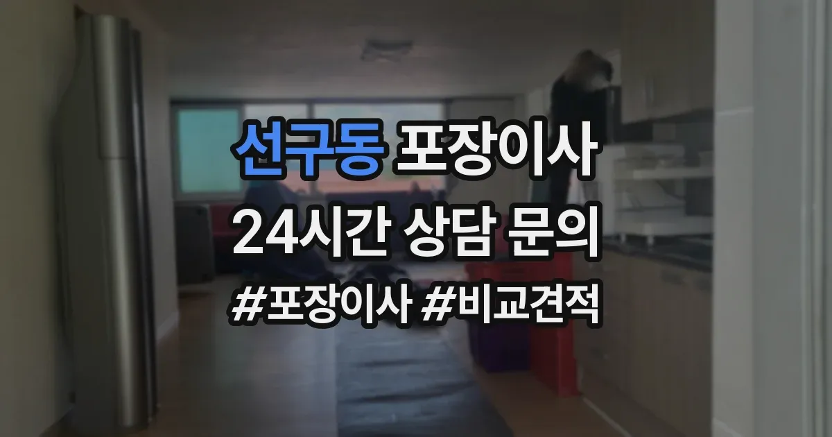 선구동 포장이사