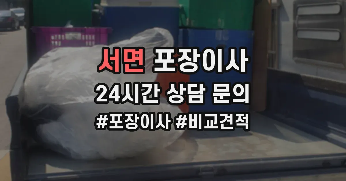 서면 포장이사