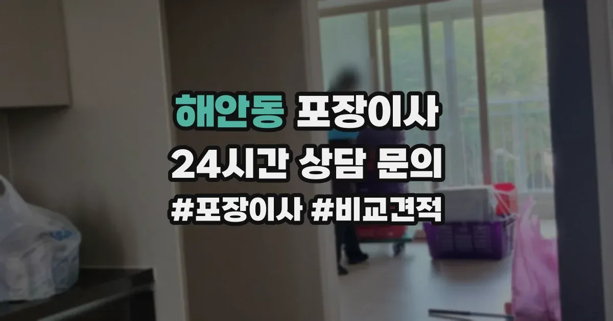 해안동 포장이사